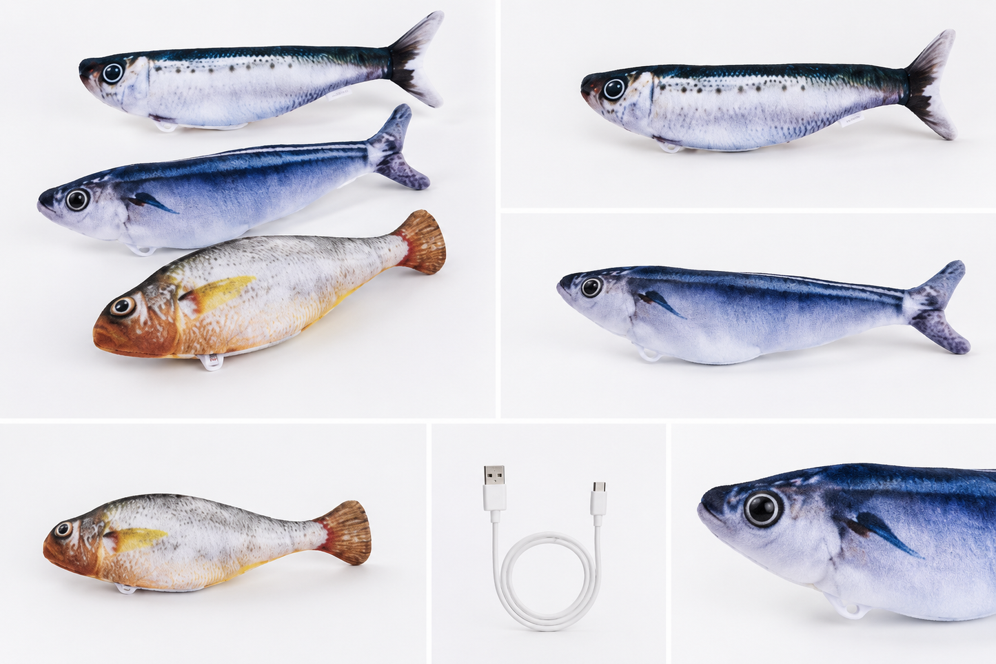 🐟 Interactive Floppy Fish Cat Toy Set