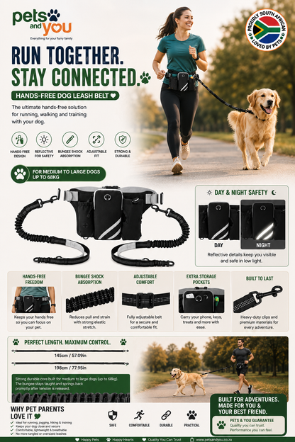 🐾 Hands-Free Dog Walking & Running Belt Set