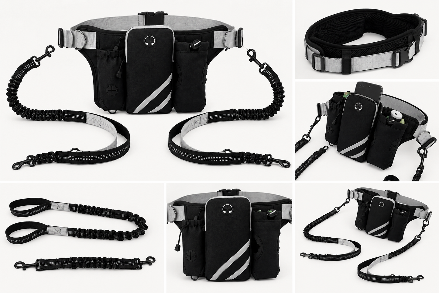 🐾 Hands-Free Dog Walking & Running Belt Set